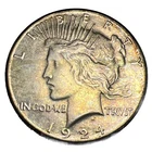 1924-S Silver Peace Dollar in Ch. Uncirculated Condition