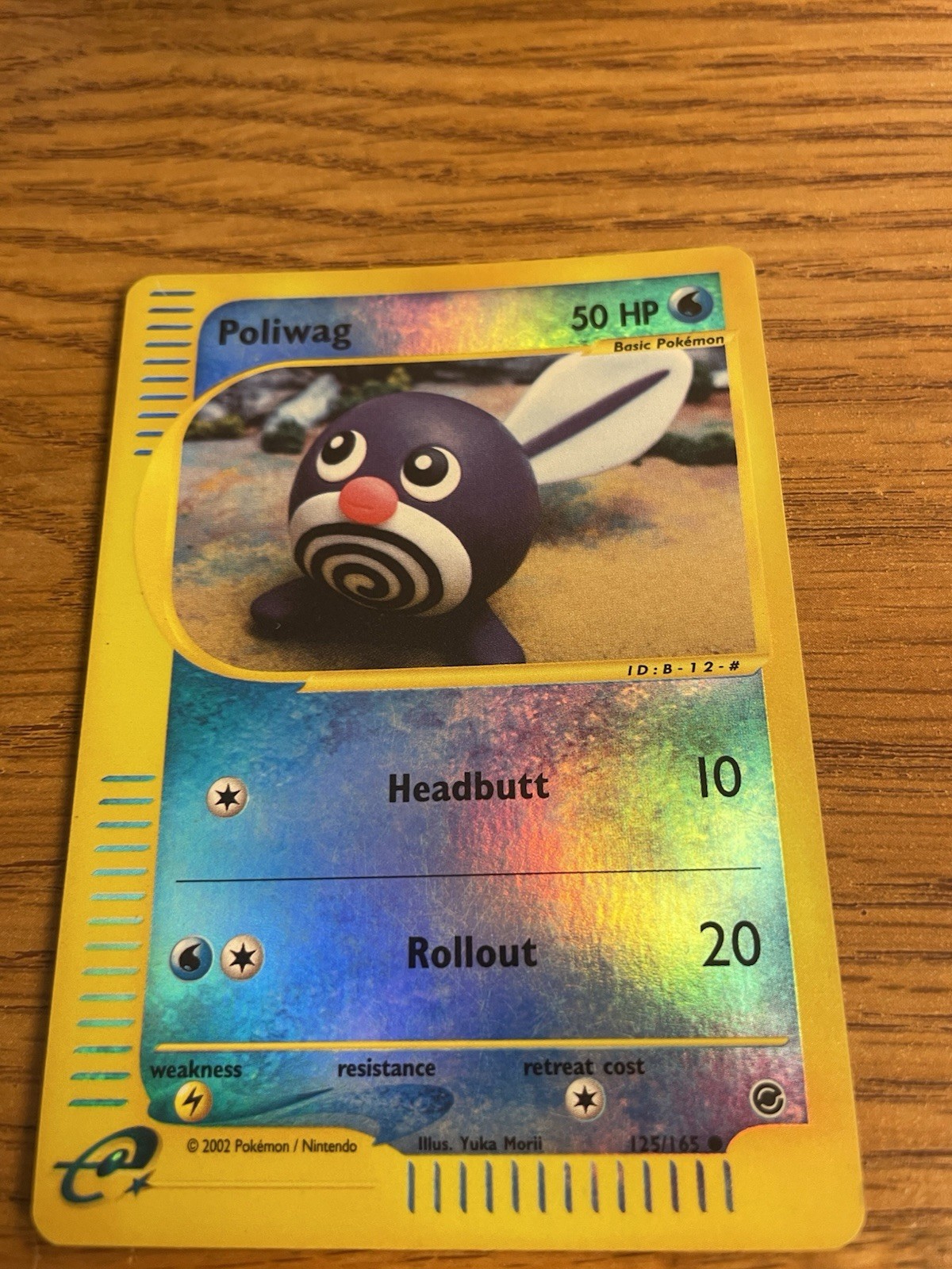 Poliwag 2002 Reverse Holo Expedition Pokemon Card 125/165