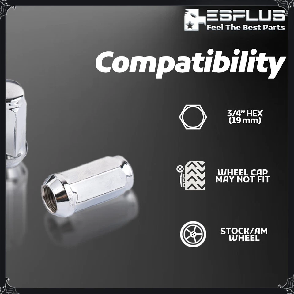 24 piezas cromo M14x1.5 1.8" bellota tuerca 3/4" apto para Infiniti 2011-2026 QX56/QX80 Foto 4 de 4