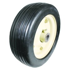 Pneumatic Wheel Assembly 10x3.25 Smooth 12 Bore 3-38 Hub Steel Woods Rm306