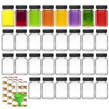 30 Pack 2 oz Glass Shot Bottles with 2 FL.OZ - 30 Pack, Transparent