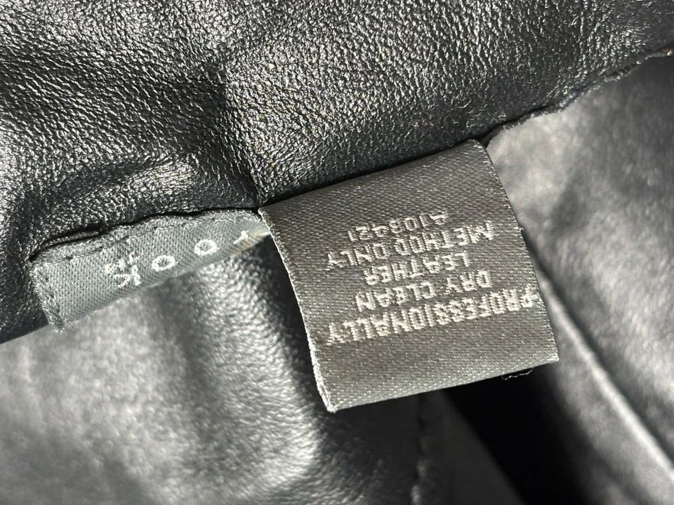 Chaqueta de motociclista Jessica Holbrook de cuero genuino para mujer talla L negra cremallera completa *LEER Foto 4 de 4