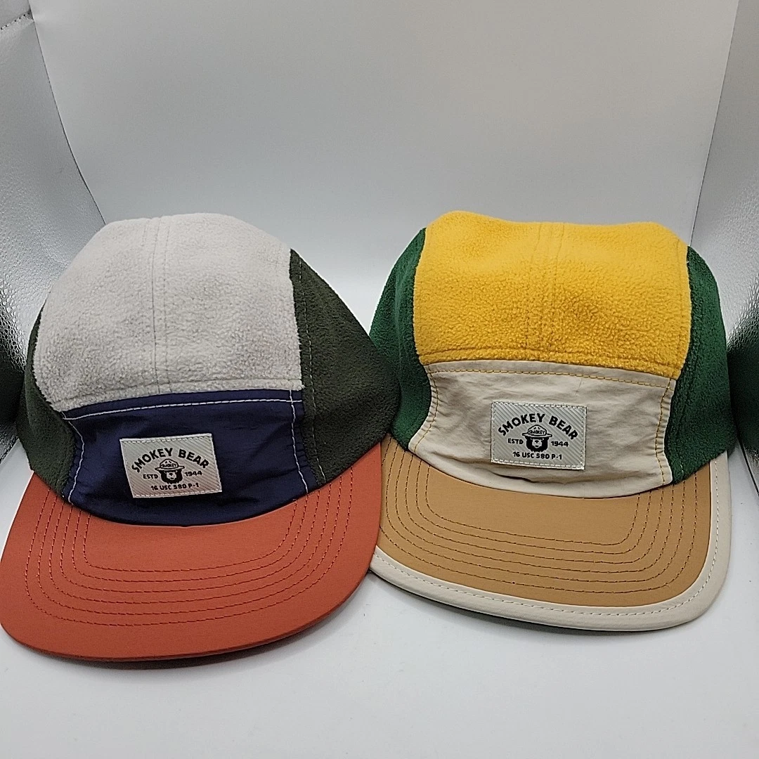 Smokey The Bear 5 Panel Fleece Strapback Hat Cap 2 Hats Green Orange Yellow NWT
Opens in a new windo