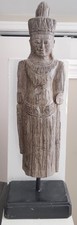Hand-Carved Wooden Sculpture/Buddha/Art/Statue/Eastern Art/On Stand/Religion 