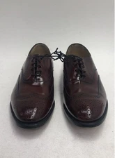 Johnston & Murphy J. Murphy Burgundy Leather Wingtip Brogue Oxford Size 8.5W