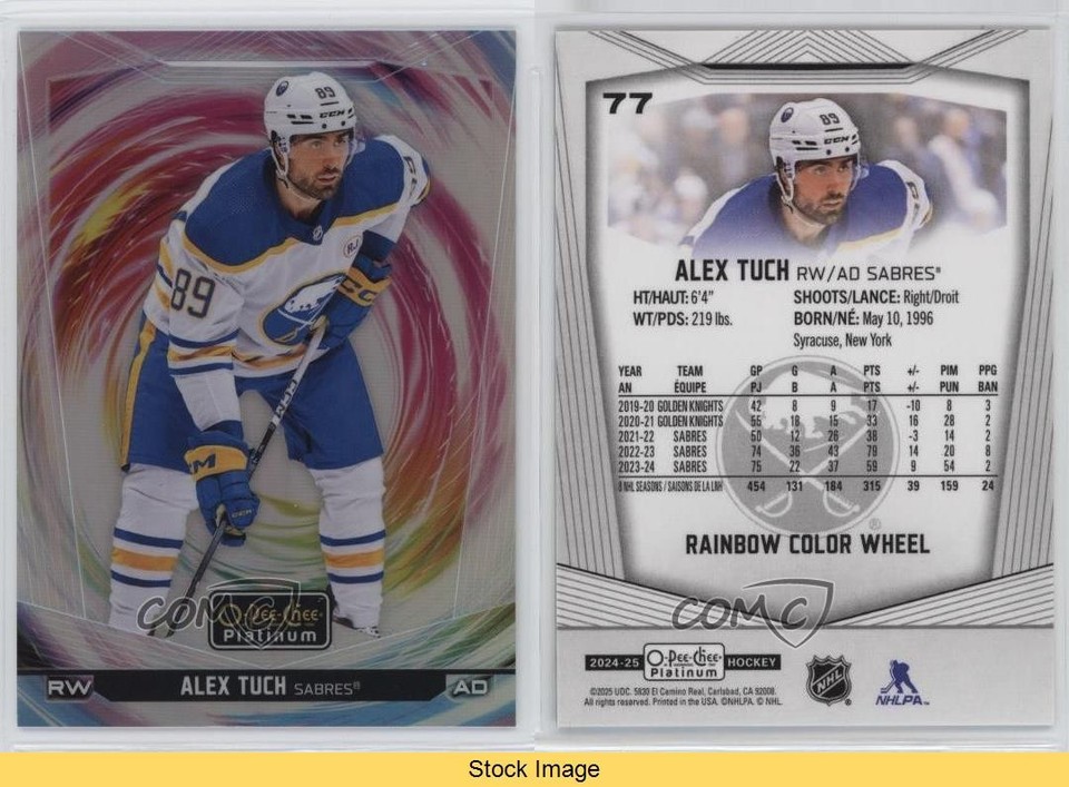 2024-25 O-Pee-Chee Platinum Rainbow Color Wheel Alex Tuch #77 READ 06wk ...