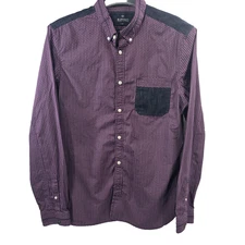 Buffalo by David Bitton Men's Multi-Color Print Shirt Long Sleeve Size Large