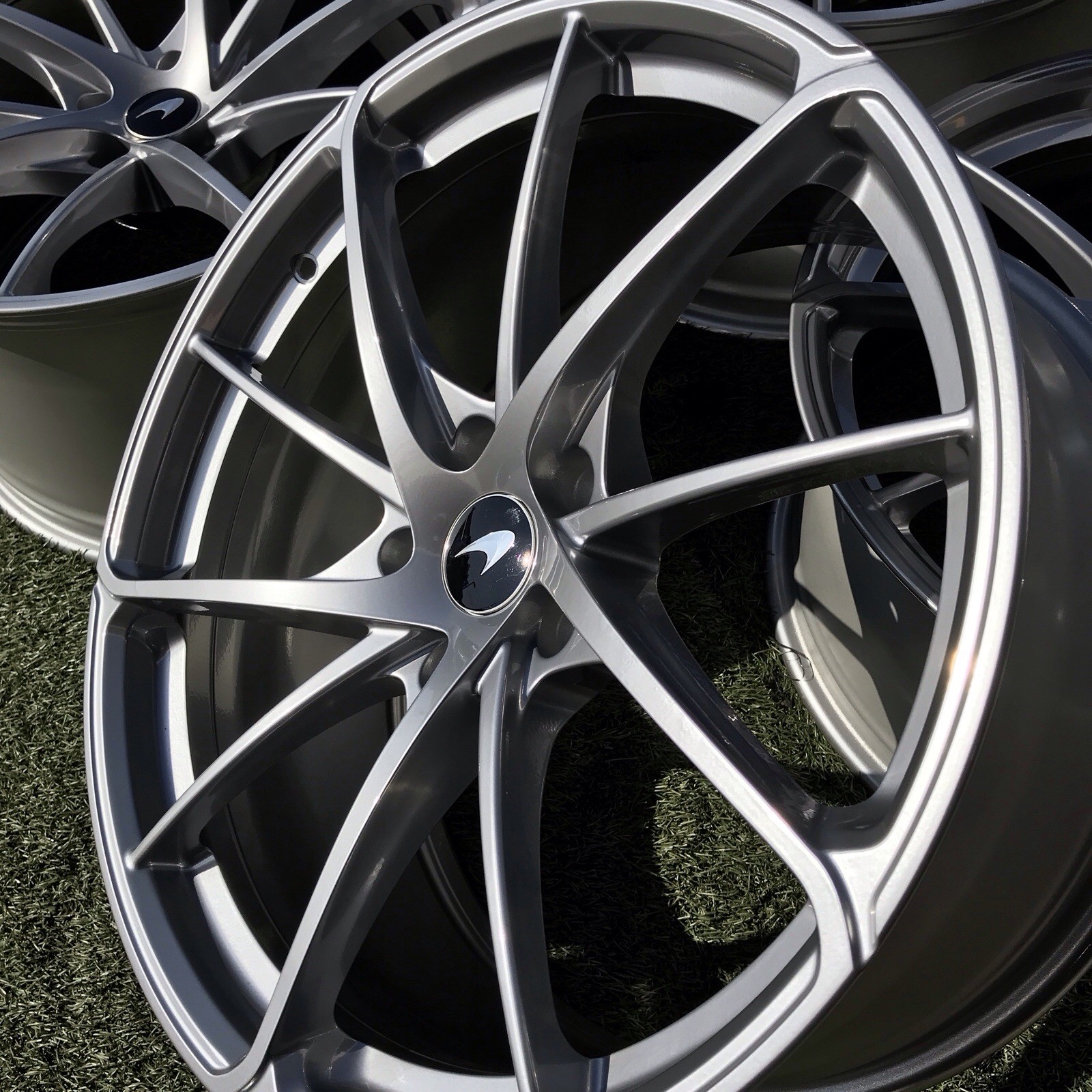 19 20 MCLAREN 750S RIMS OEM GENUINE STOCK SET 4 SILVER 720S