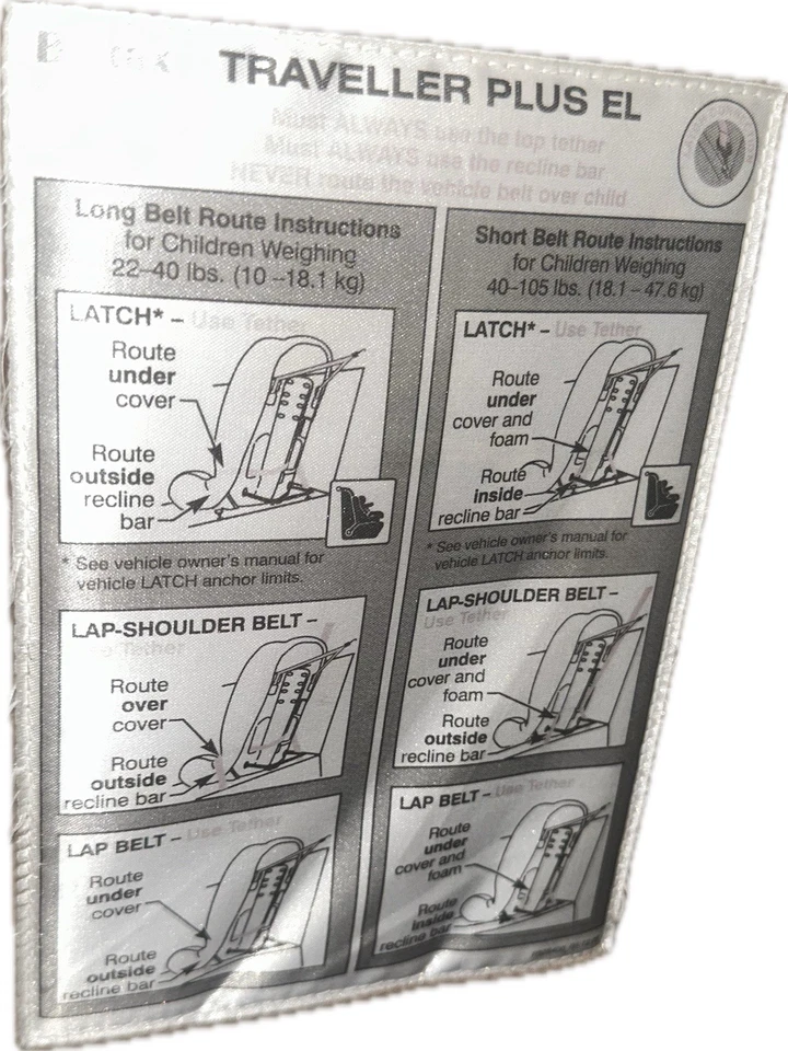 Britax Snug Seat Traveller Plus EL special needs children between 22 & 105lbs - Image 4 of 4