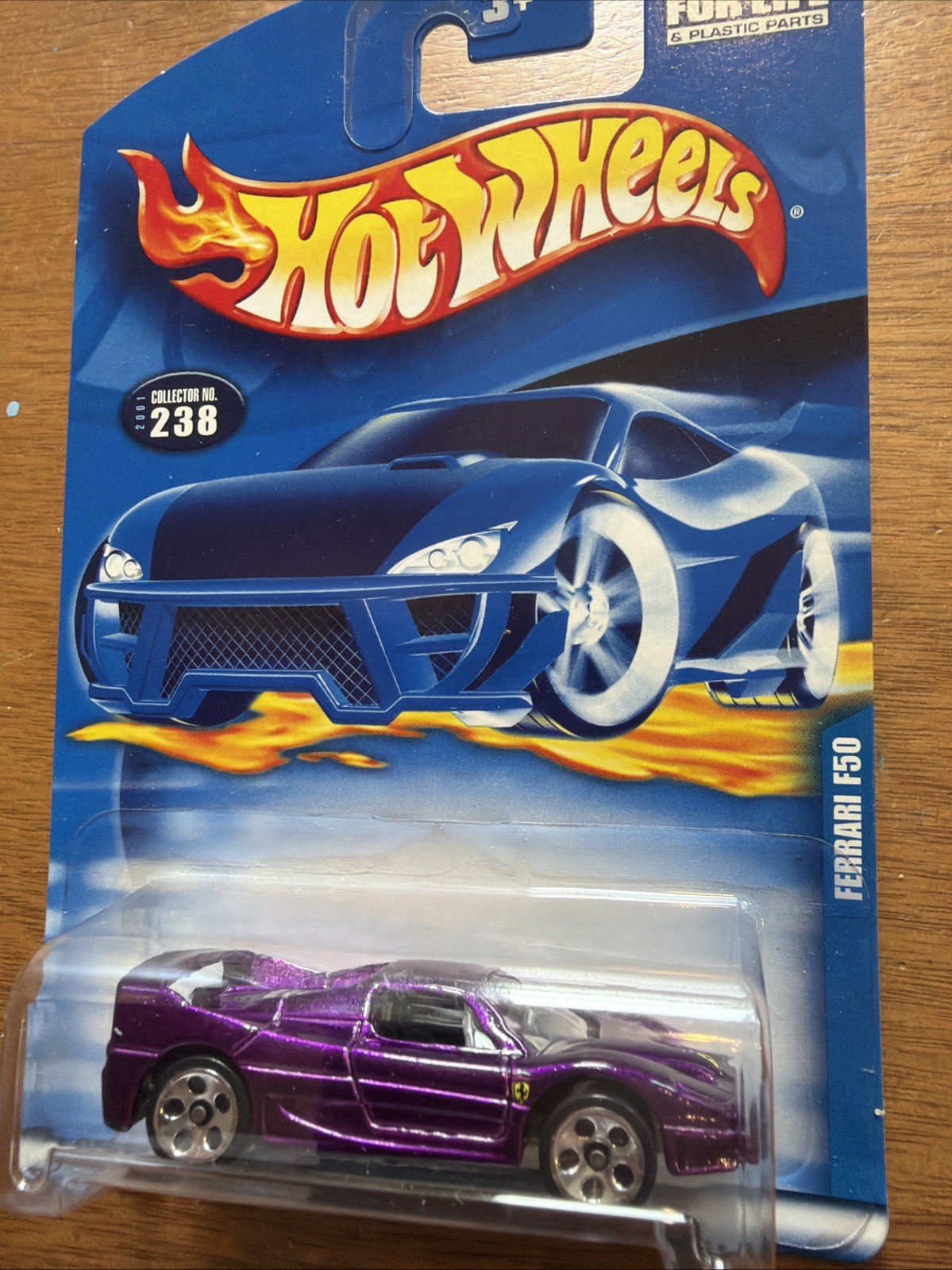 2001 Hot Wheels Ferrari F50 Purple w/ 5Dot Wheels Collector Number #238 NEW