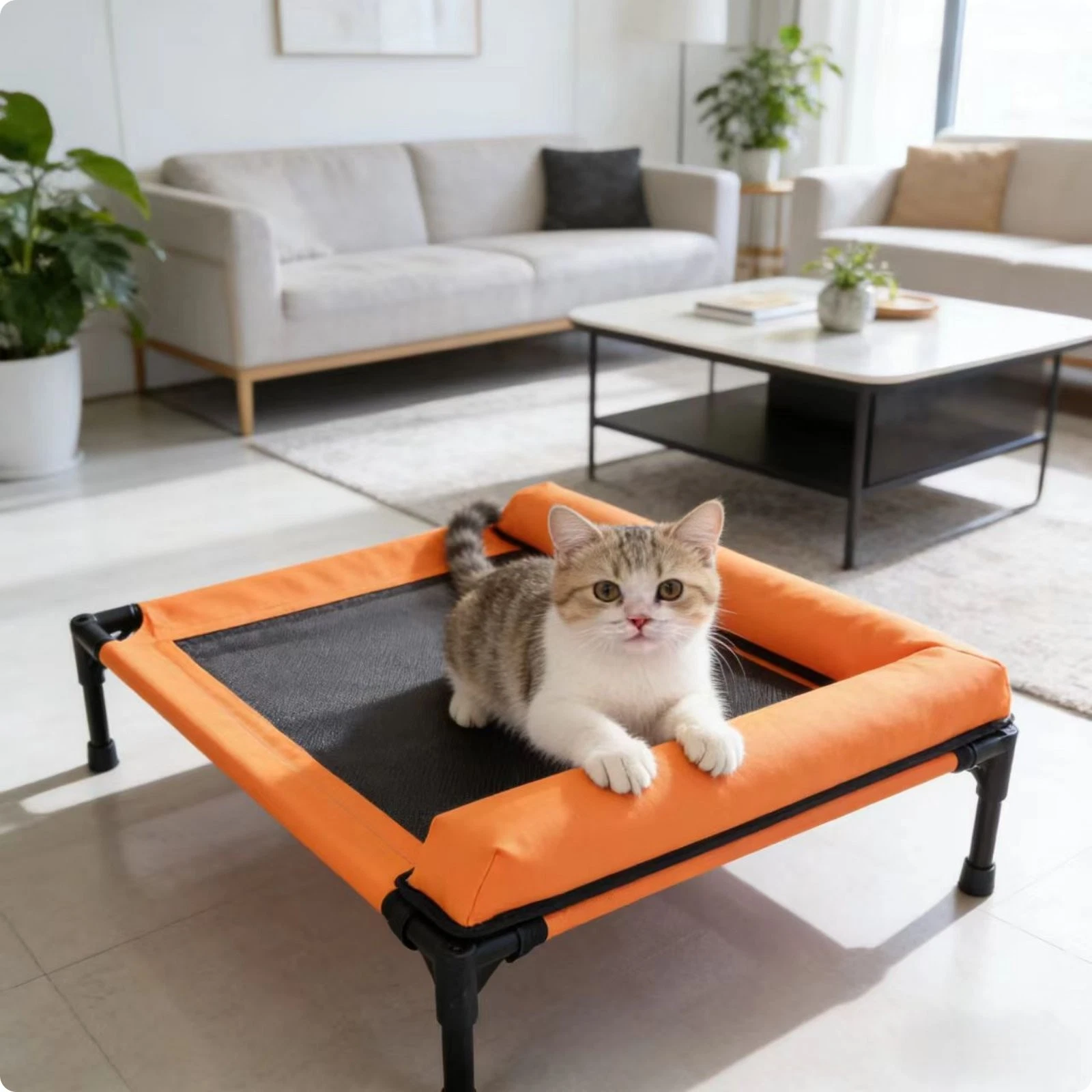 Elevated Pet Bed Breathable Raised Dog Raised Bed Easy to Clean for Summer