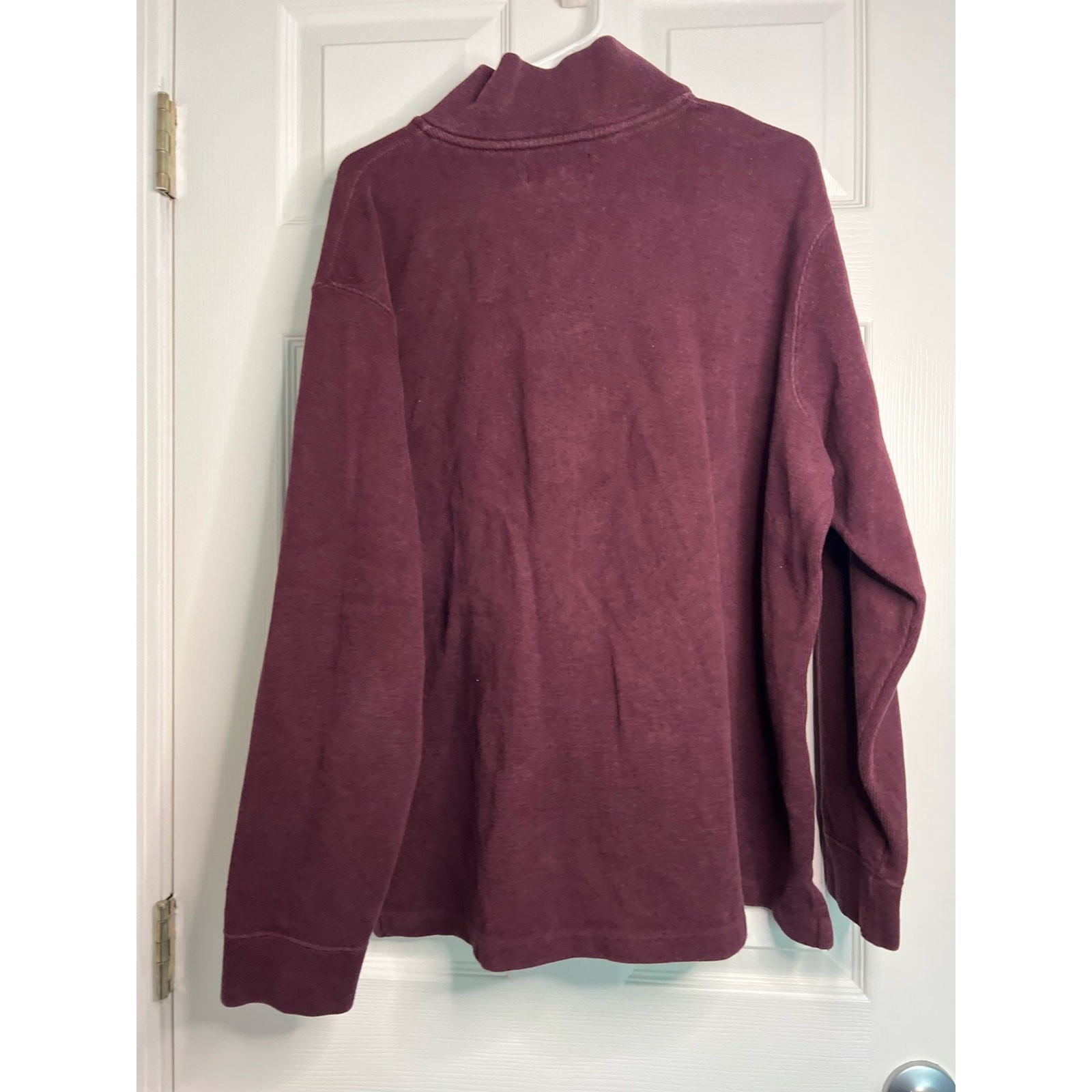 Polo By Ralph Lauren Pony Burgundy maglione felpa quarto di zip uomo taglia: XL
