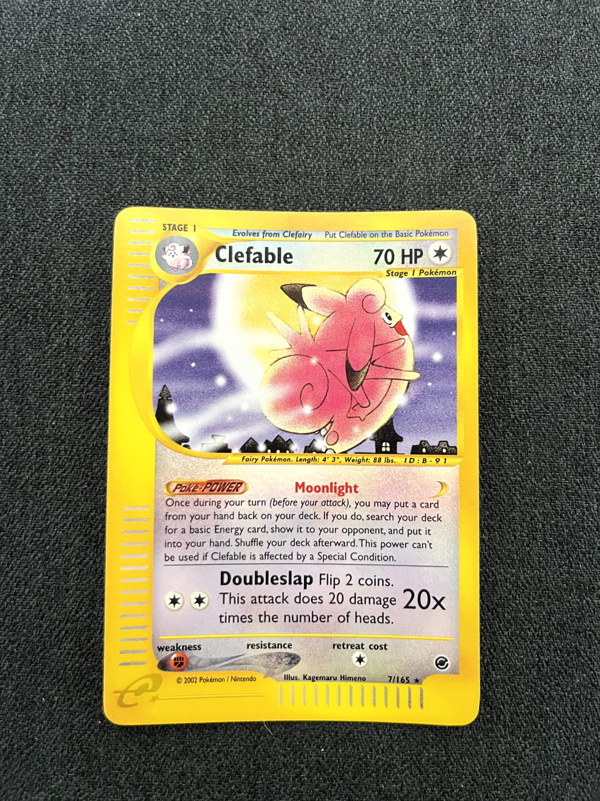 Pokemon TCG Clefable 007/165 Expedition Base Set Reverse Holo NM