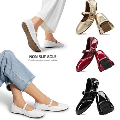 #ad #ad Women Lightweight Slip On Ballet Flats Square Toe Mary Jane Flat Shoes $13.99