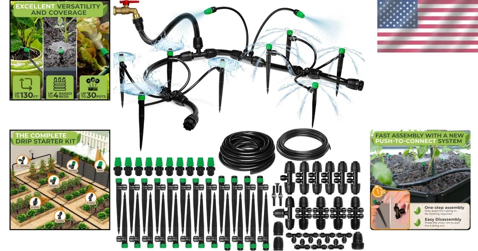 Ultimate Drip Irrigation System - 131ft Garden Watering Kit - Image 2 of 4