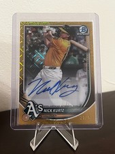 2025 Bowman Nick Kurtz Chrome Mega Box RC Auto Gold Refractor 21/50 CRA-NK