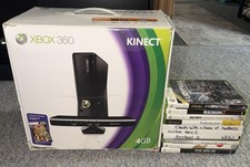 Microsoft Xbox 360 S Matte Black (10 Game Bun...