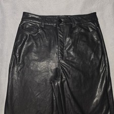 FASHION NOVA Faux Leather Tummy Tuck Leggings Black Size Medium 28W 32L Pants