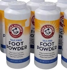 Lot 2 Arm & Hammer Talc-Free Foot Powder Corn Starch Odor Control Absorbing