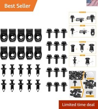 35PCS Engine Under Cover Splash Shield Guard Body Bolts Bumper Fender Liner P...