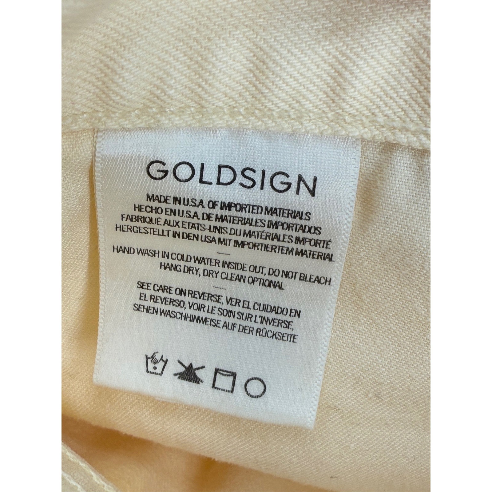 GoldSign Women's butter yellow Wide Leg Jeans Size 27 High Waist Denim Casual image 10