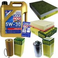 Mann Inspektionspaket 5L Liqui Moly Longlife III 5W-30 FüR Audi A6 Avant 1.9 TDI