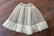 Vintage Petticoat Rare GREEN Tulle Full Skirt Rockabilly 50s Adjustable Size