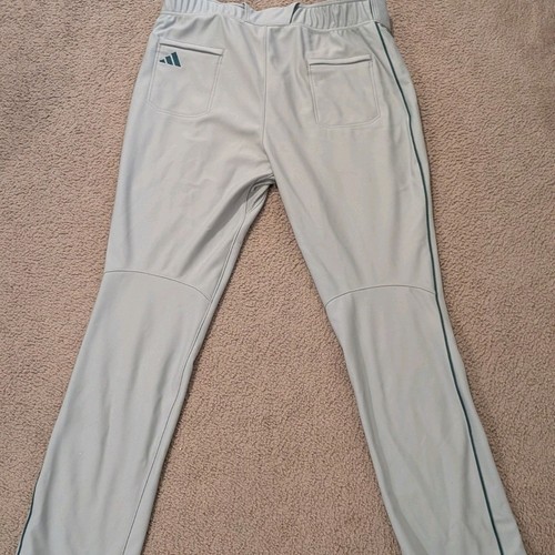 Adidas Baseball Pants Men's M NWOT Green Pinstripe/Logo - Picture 2 of 4