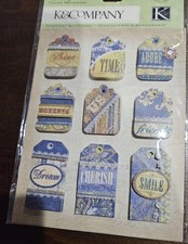 K & Company Grand Adhesions Stickers ~  9Pcs  Shine Time Adore Moments Dream 