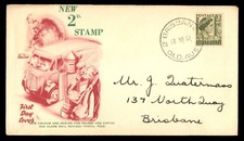 Mayfairstamps Australia FDC 1951 Queen Elizabeth II 2c First Day Cover aaz_51561