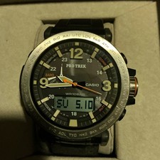 Casio Pro Trek Triple Sensor Tough Solar Resin 10ATM 45mm Compass Watch PRG-600