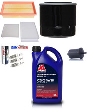 FOR PEUGEOT 2008 1.2 13-16 SERVICE KIT (MK1) PETROL 5L OIL + FILTERS + PLUGS