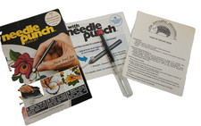 Vintage Needle Punch Tool Set 1977  16 Page Pattern  Instruction Book OPEN PKG