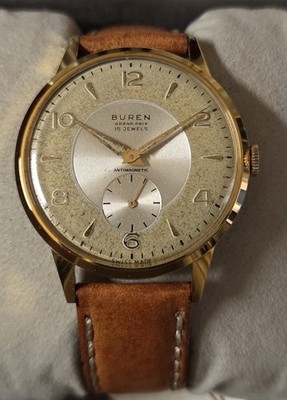 Vintage Armbanduhr Buren Grand Prix   Handaufzug   Cal. 463   NOS