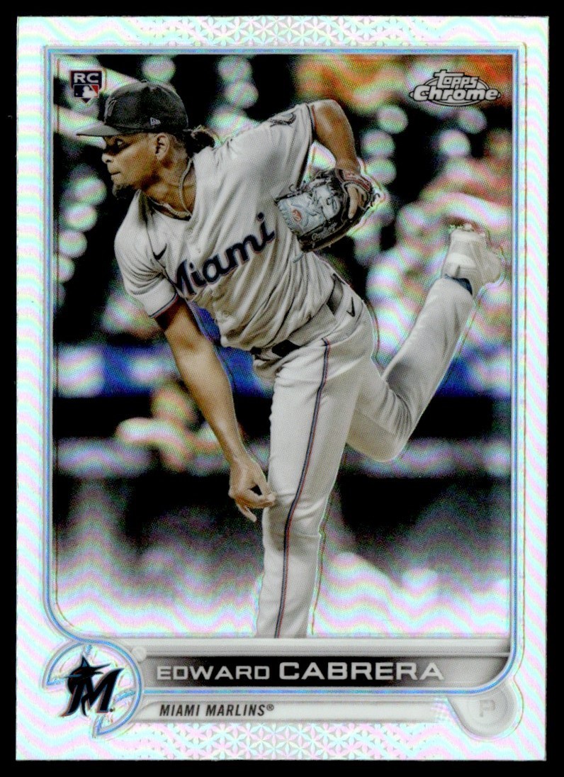 2022 Topps Chrome Edward Cabrera Rookie Miami Marlins #64