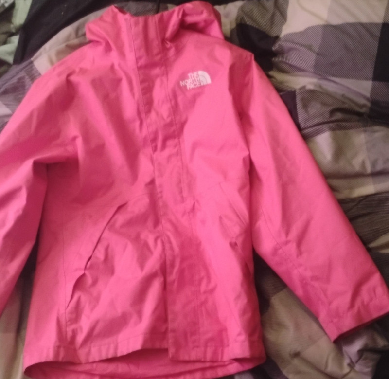 The North Face DryVent Hooded Full Zip Lightweight Pink Girls Jacket 10/12 Outer