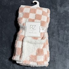 Checkered Baby Blanket Pink Soft Plush Sherpa 30x40 Baby Girl NWT Rachel Zoe RZ