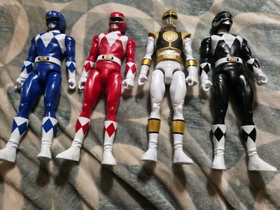 Lot Of 4 2021  Hasbro/SCG Power Rangers 11''. Black,White,Red & Blue. 