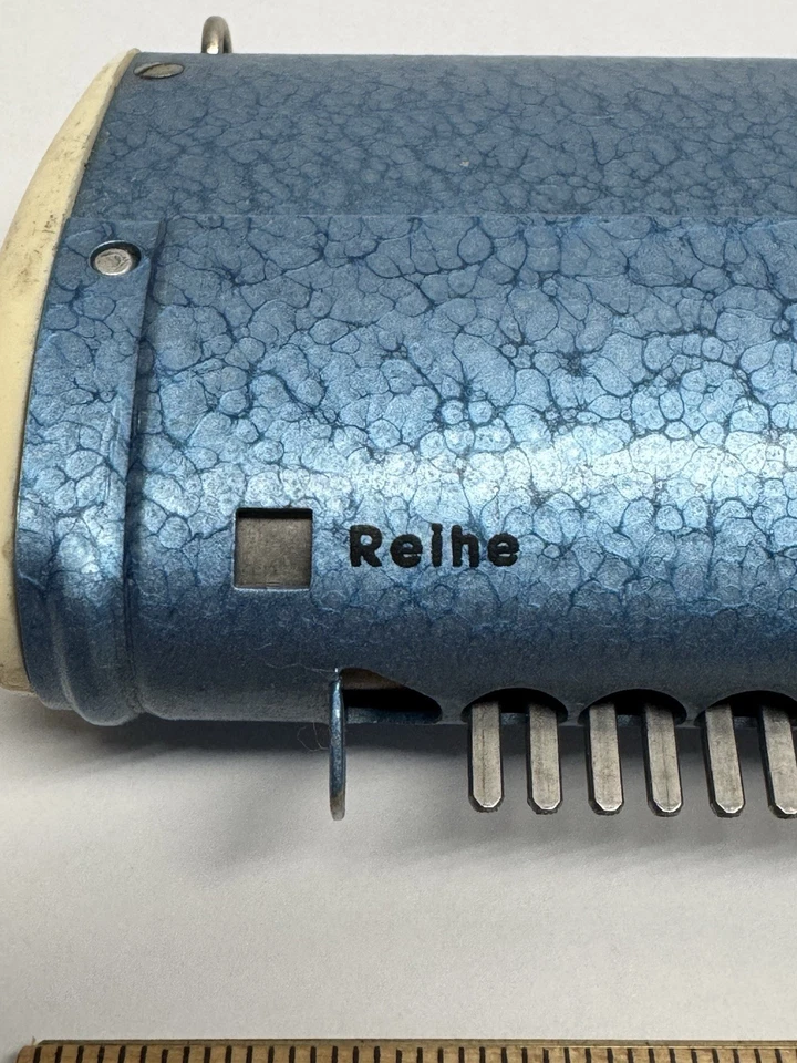 Vintage Jac 40 Pattern Selector Kniting Machine Germany Patterning Tool Blue - Image 3 of 4