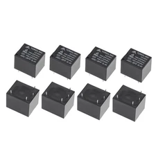 20PCS, JQC-3FF-S-H DC 12V Coil SPST 4 Pin PCB Electromagnetic Power Relay Black