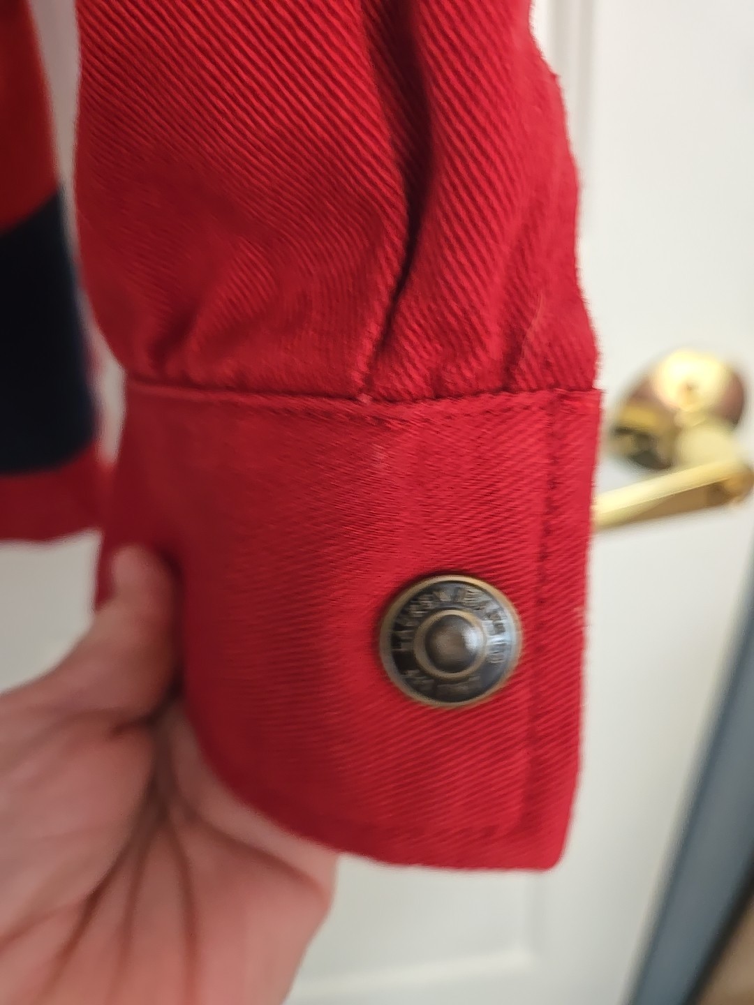 Ralph Lauren Co. Jeans Women Jacket Red Coat Sz 1X Metal Toggle w/zip Cotton RLR