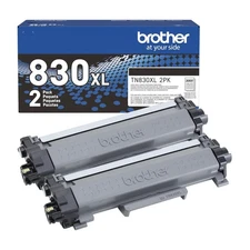 Brother Genuine TN830XL 2PK Black High Yield Printer Toner Cartridge 2-Pack