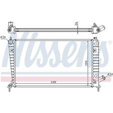 KÜHLER WASSERKÜHLER MOTORKÜHLER FÜR SAAB 32019794 NEU
