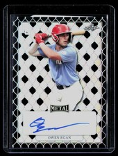 2022 Leaf Perfect Game National #MA-OE1 Owen Egan Metal Auto Black Rainbow #/1