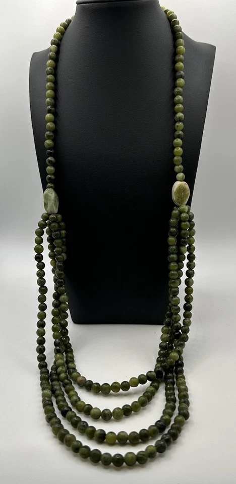 COLLAR ARTESANO DE IRLANDA 6MM MÁRMOL CONNEMARA ESTERLINA SLVR 4 HEBRAS Talla: 26 Foto 2 de 4