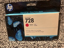 HP Bright Office Ink Cartridge F9J66A DesignJet 728 Magenta Date: July 2021