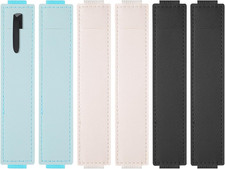 6Pcs Elastic Pen Holder for Notebook Adjustable Straps Pen Sleeve Pouch Leath...