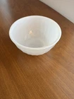 Vintage 1950's Anchor Hocking Fire King White Milk Glass Swirl 6" Mixing Bowl