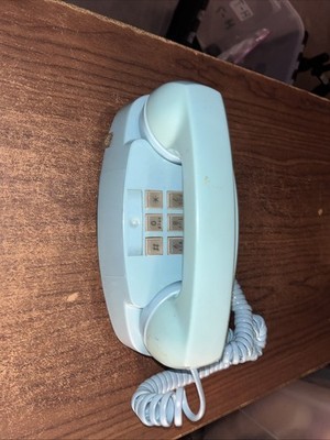 LAND WESTERN ELECTRIC 2702BM Princess  BLUE Push Button Touch vintage Telephone