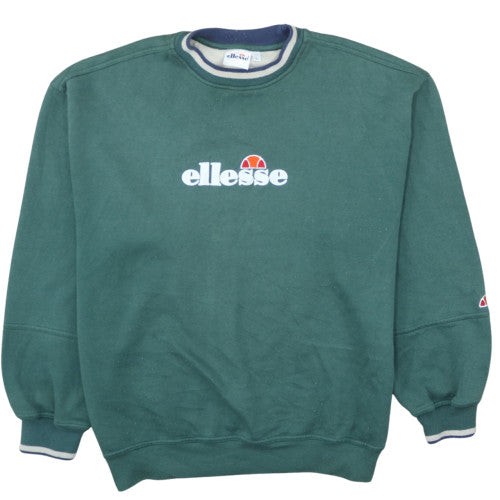 Sudadera Pullover Ellesse Para Hombre Verde Cuello Redondo L